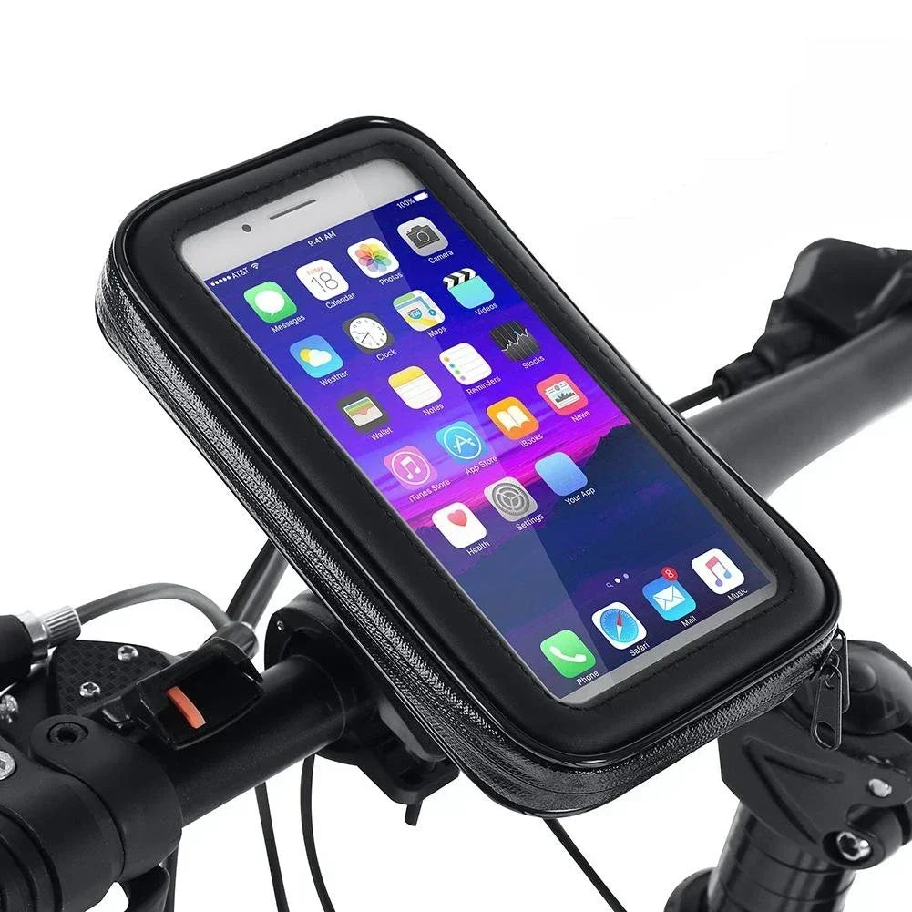 Bike Frame Bag Waterproof Bike Phone Holder Cycling Pouch with Rain Cover Bike Accessories for Phones Under 7" for iPhone 17 16
