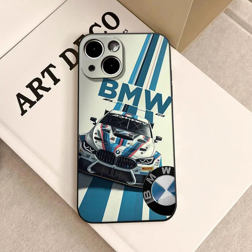B-BMW-W Fashion  Phone Case For iPhone 17 Air 16 15 14 Plus 13 12 11 Pro Max 16e Shockproof HD Clear Back Cover