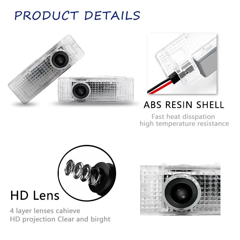 2Pcs LED Car Door Projector Car Welcome Light For BMW X1 X2 X3 X4 X5 X6 X7 E90 E91 E92 E93 E60 E61 F10 F30 F20 2 3 4 5 6 Series