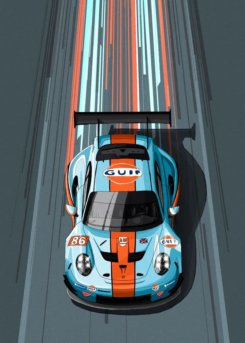 Poster Canvas Painting Wall Art Racer Posters Aesthetic Motorsport For Living Room Boys Home Decor 1PC Modern Cartoon Racing Car